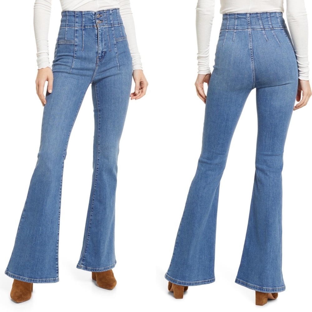 Free People We The Free Jayde Flare High Rise Jeans Size 28